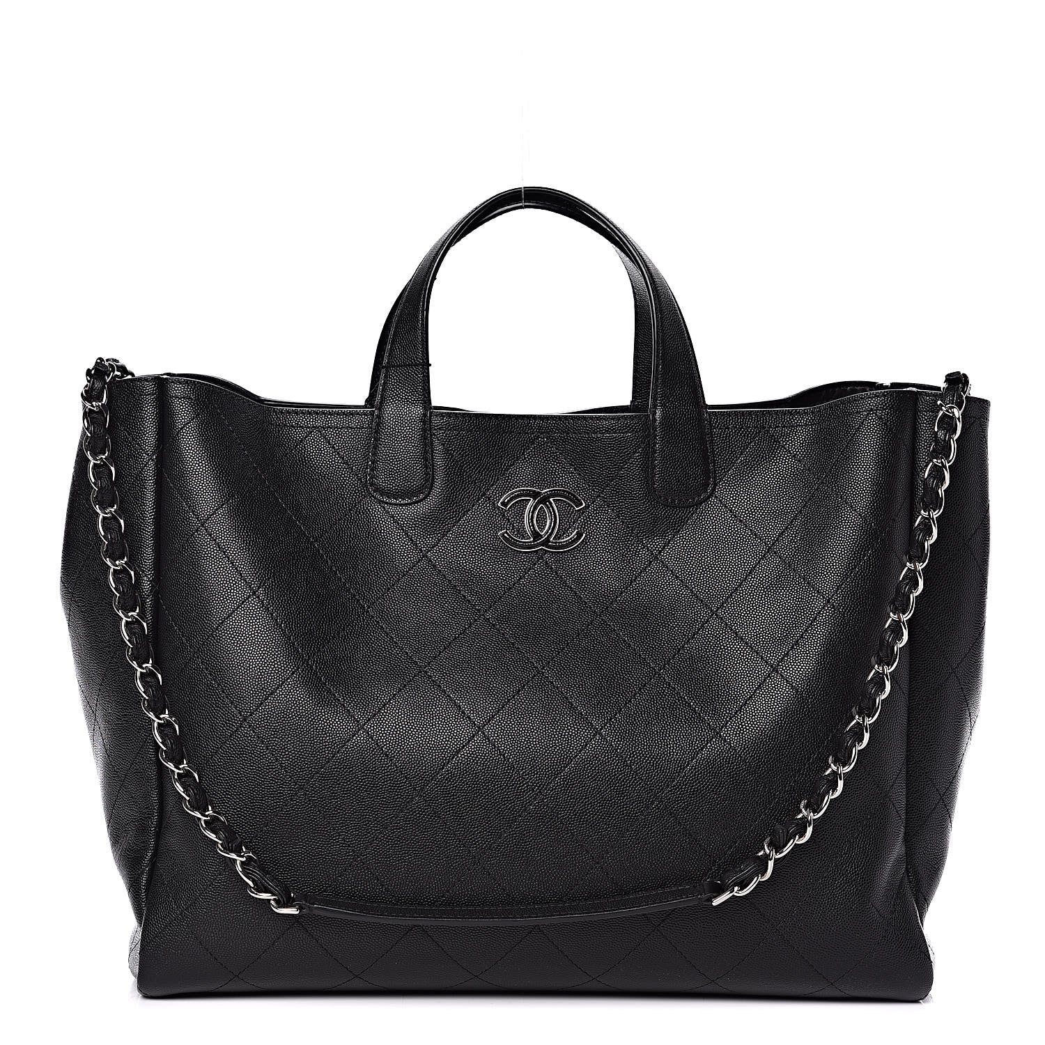 Chanel Caviar Stitched Large Shopping Tote Black 1 of 7