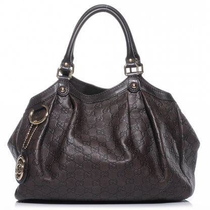 Gucci Guccissima Medium Sukey Tote Chocolate 1 of 8