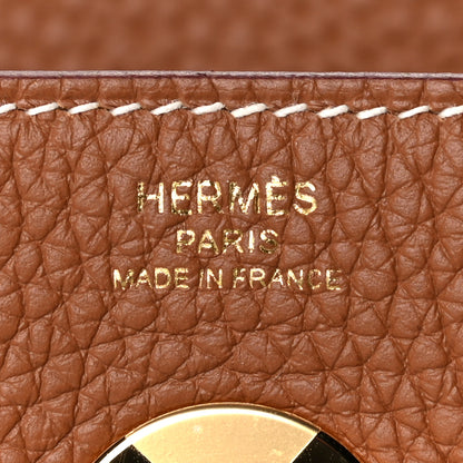Hermes Taurillon Clemence Lindy 26 Gold 6 of 9