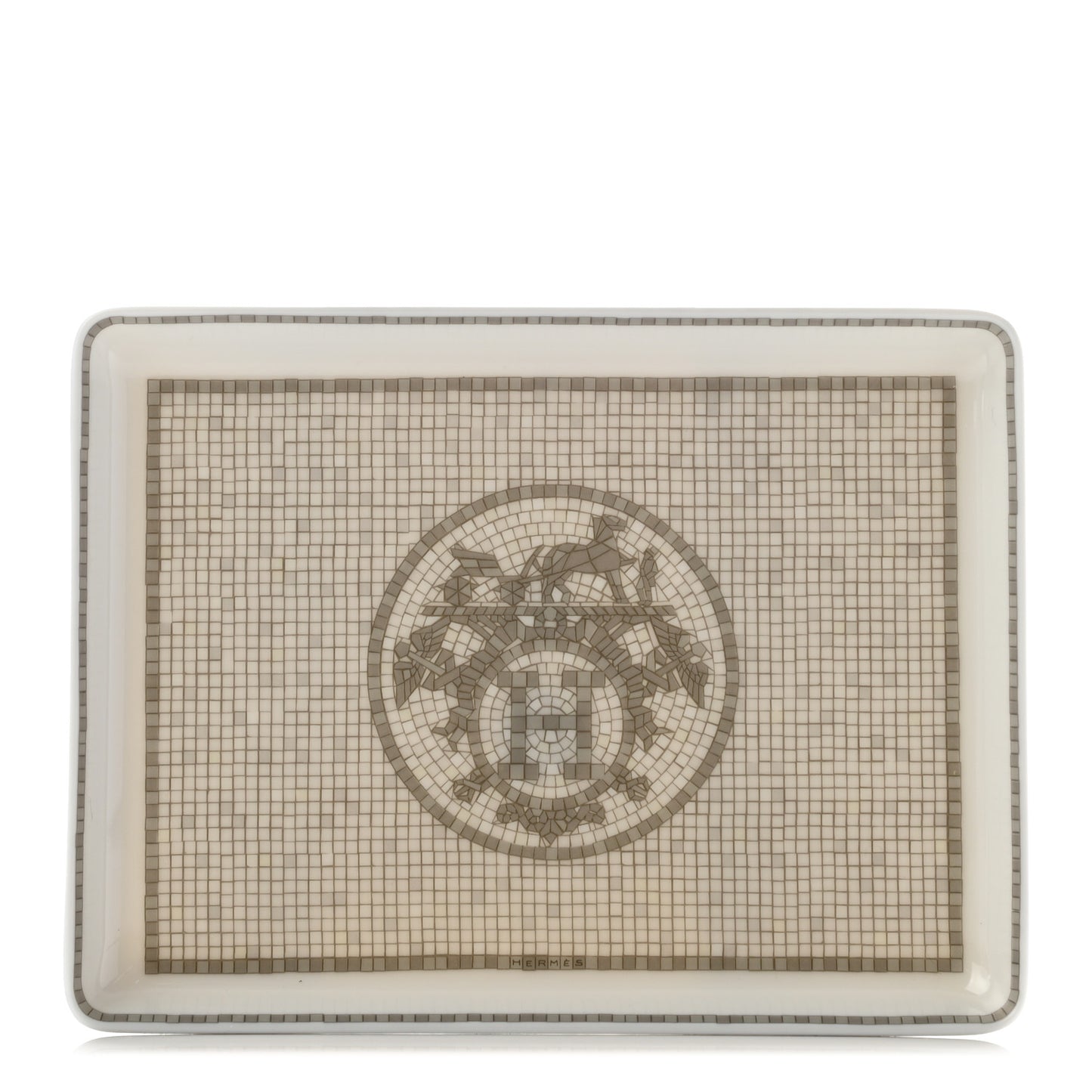 Porcelain Mosaique Au 24 Sushi Plate Platine