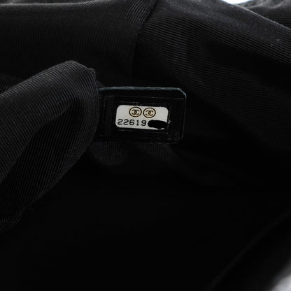 Chanel Tweed Strass Quilted XXL Plane Flap Black White Navy Yellow 13 of 24