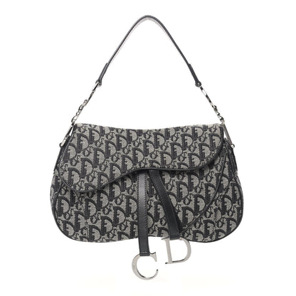 Christian Dior Monogram Double Saddle Bag Black 1 of 12