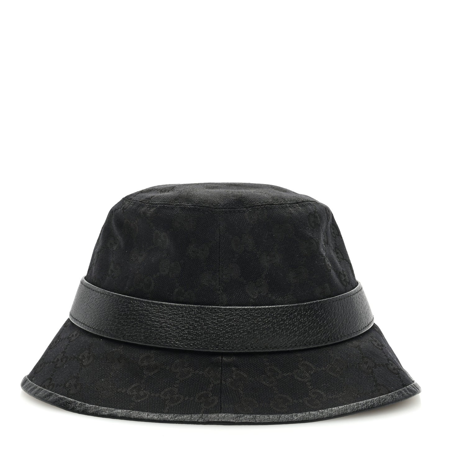 Monogram Textured Dollar Calfskin GG Jago Bucket Hat L Black