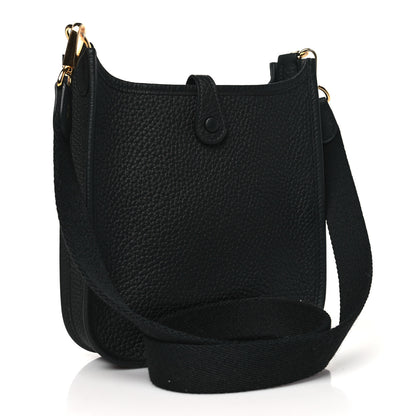Hermes Taurillon Clemence Evelyne TPM Black 3 of 11