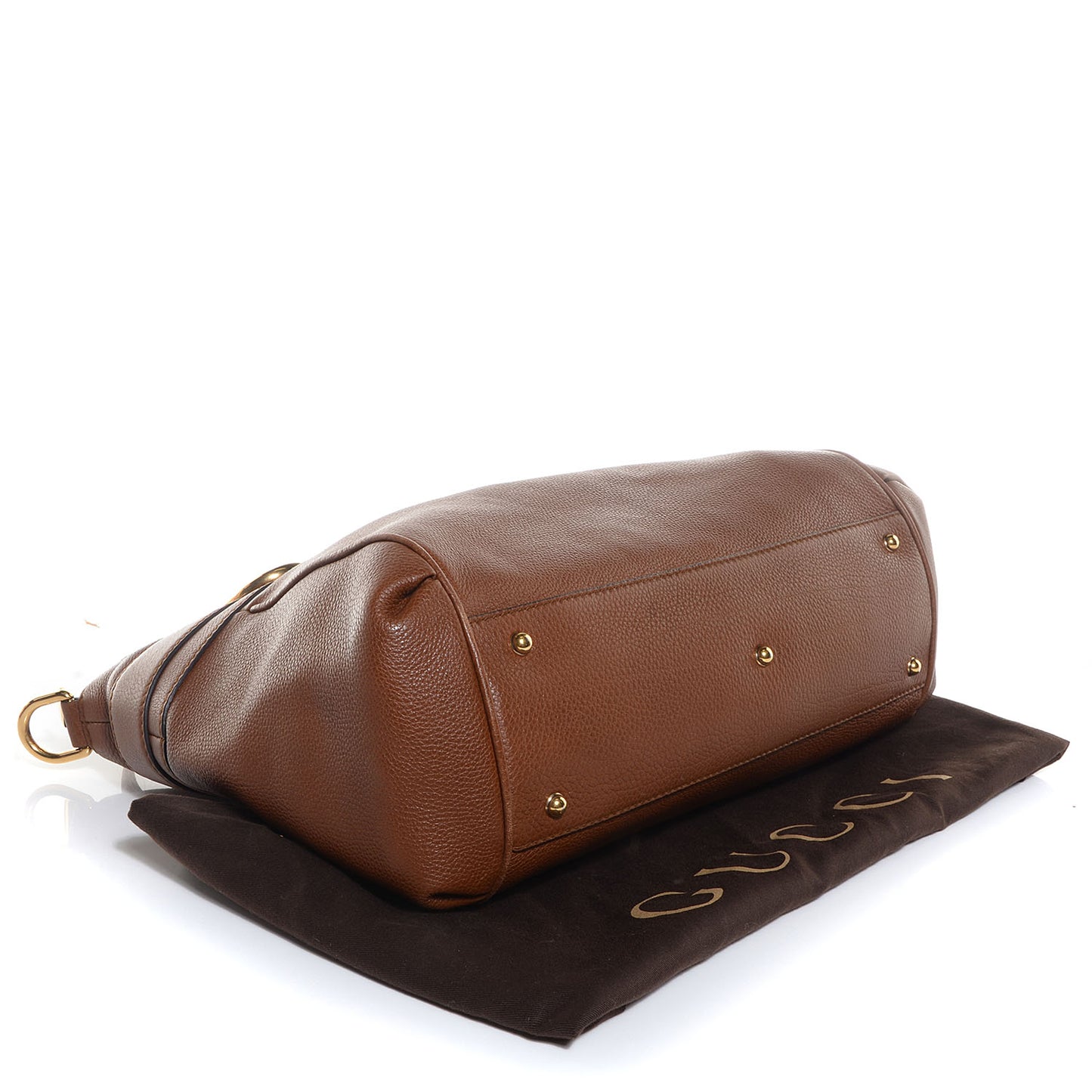 Leather Ride Medium Top Handle Bag Brown