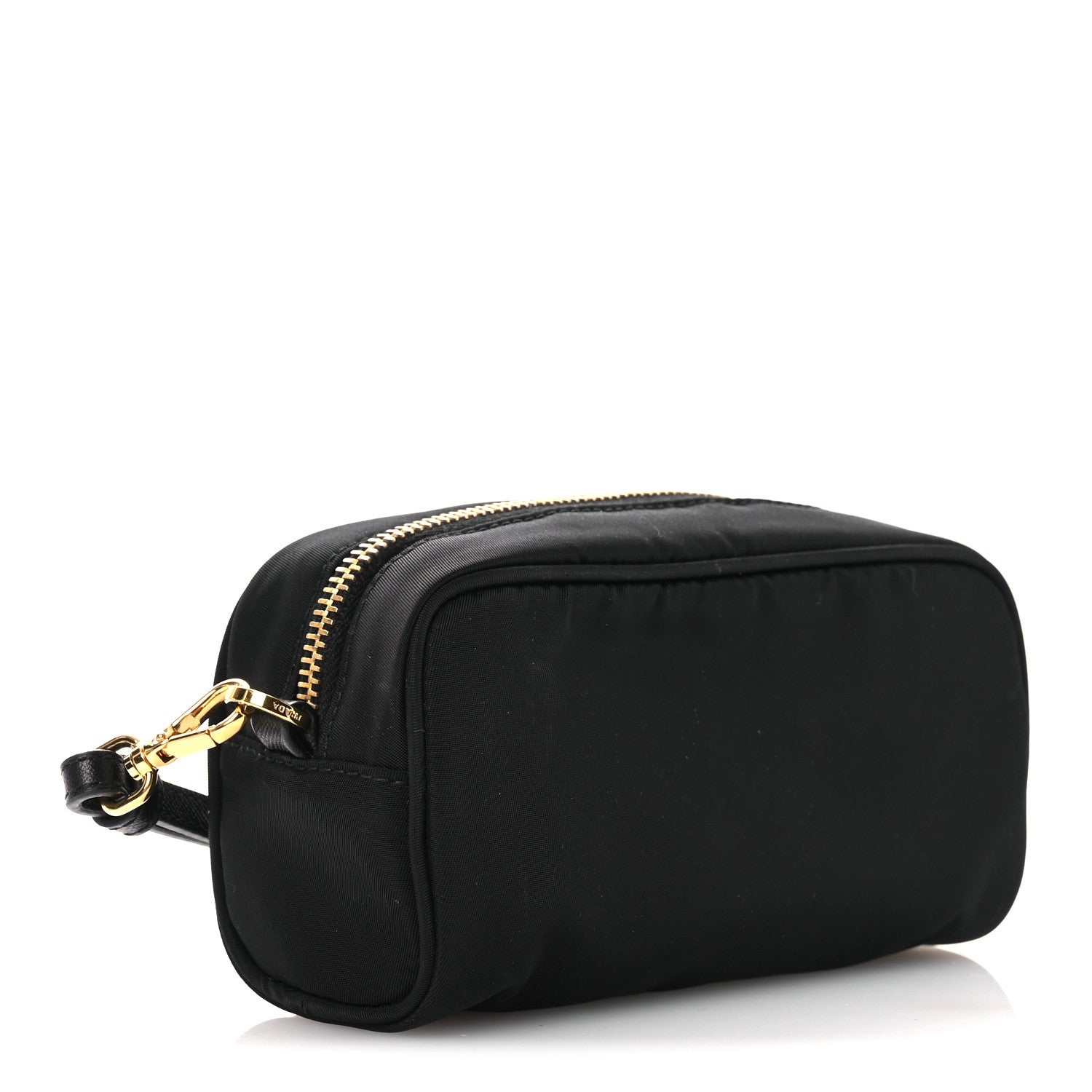 Prada Tessuto Nylon Vela Saffiano Wristlet Black 3 of 12