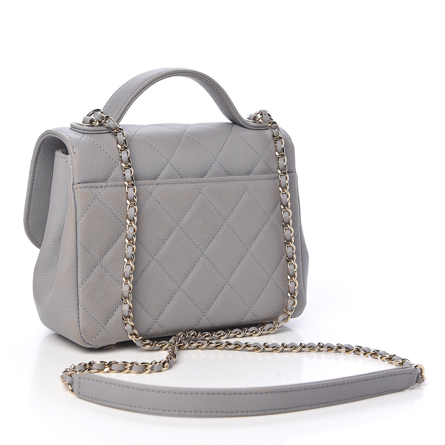 Chanel Caviar Quilted Small Business Affinity Flap Grey 3 of 14