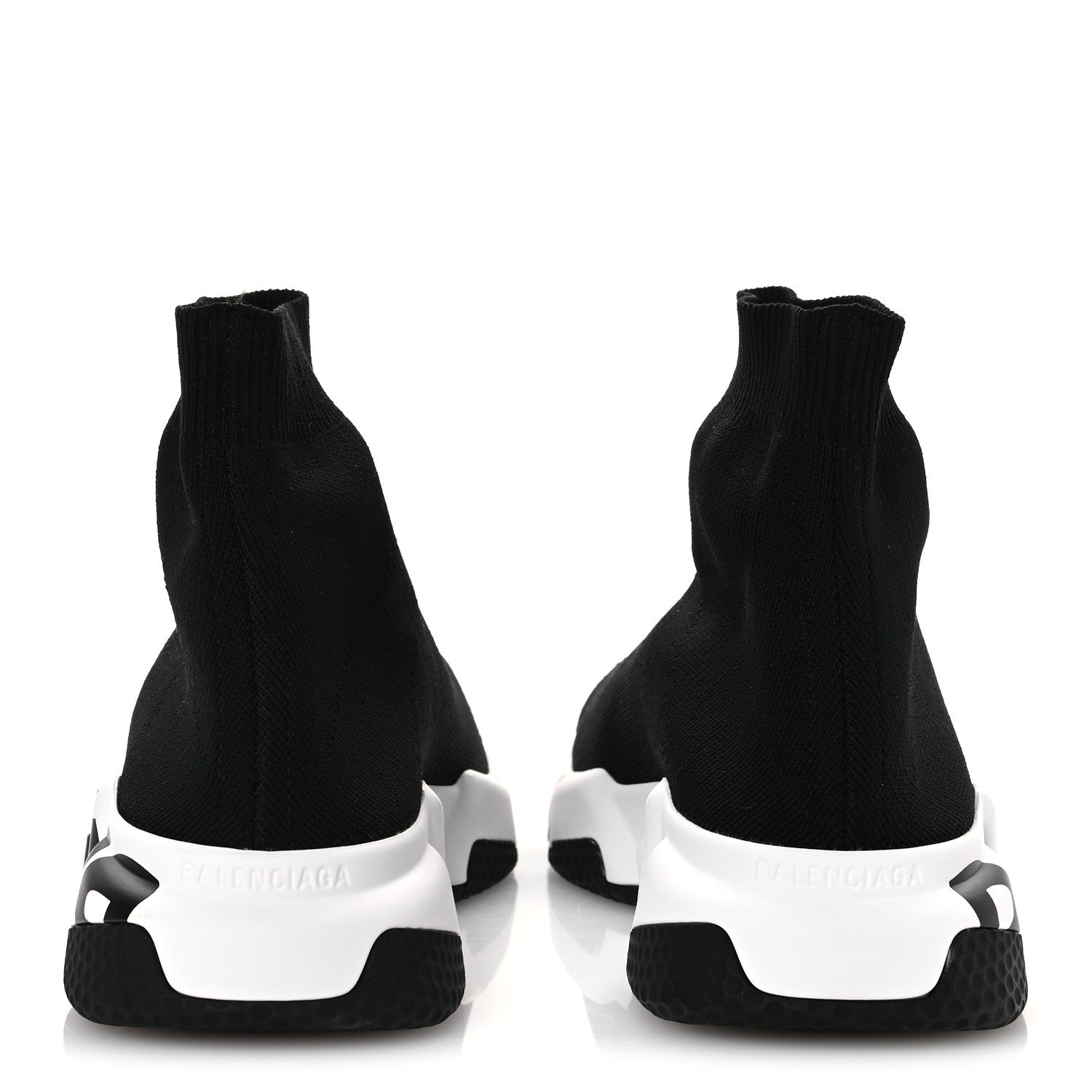 Balenciaga Neoprene Knit Womens Speed Graffiti Sneakers 40 Black White 6 of 12