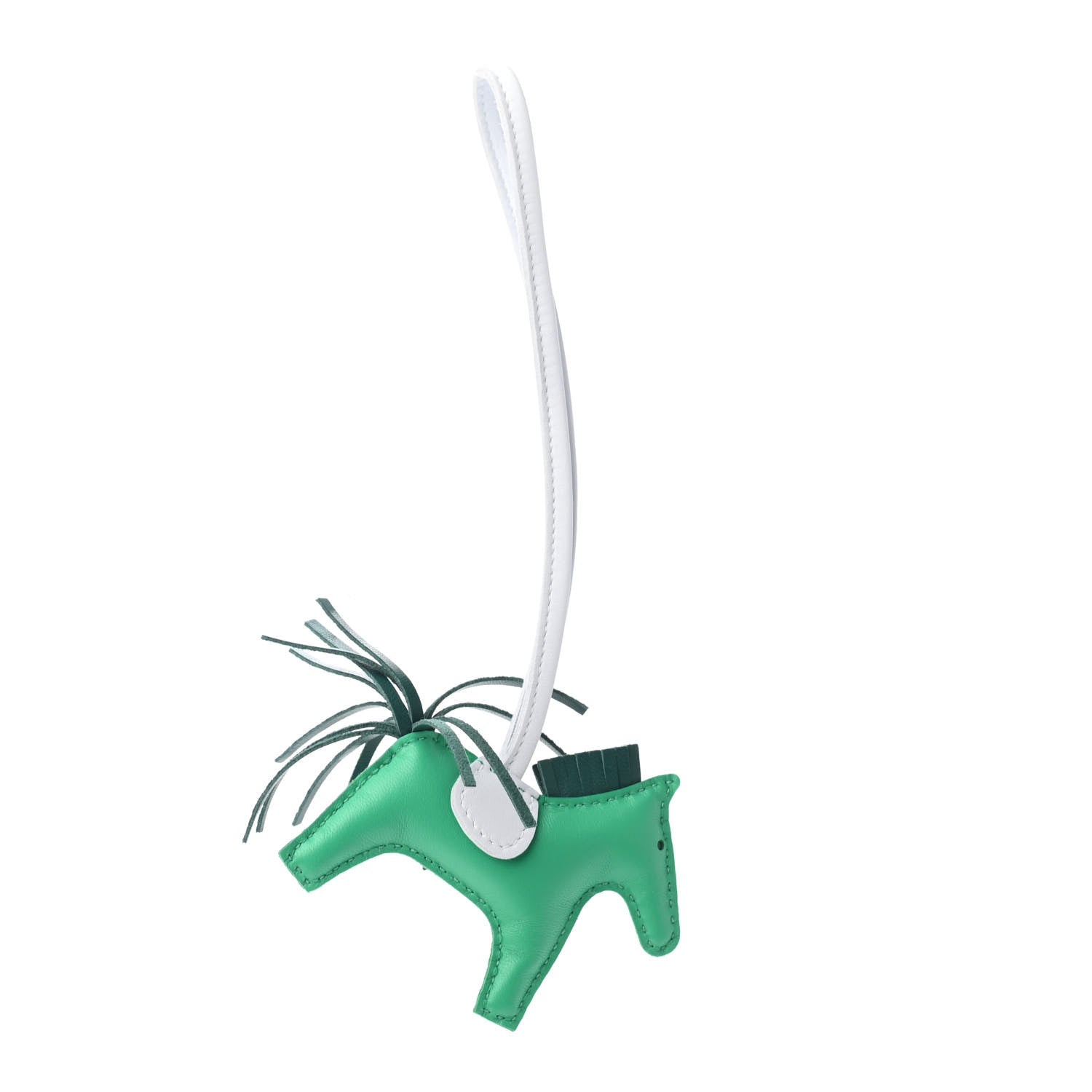 Hermes Milo Lambskin Grigri Rodeo Horse Bag Charm PM Menthe Malachite Brume 1 of 3