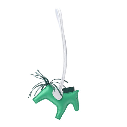 Hermes Milo Lambskin Grigri Rodeo Horse Bag Charm PM Menthe Malachite Brume 1 of 3