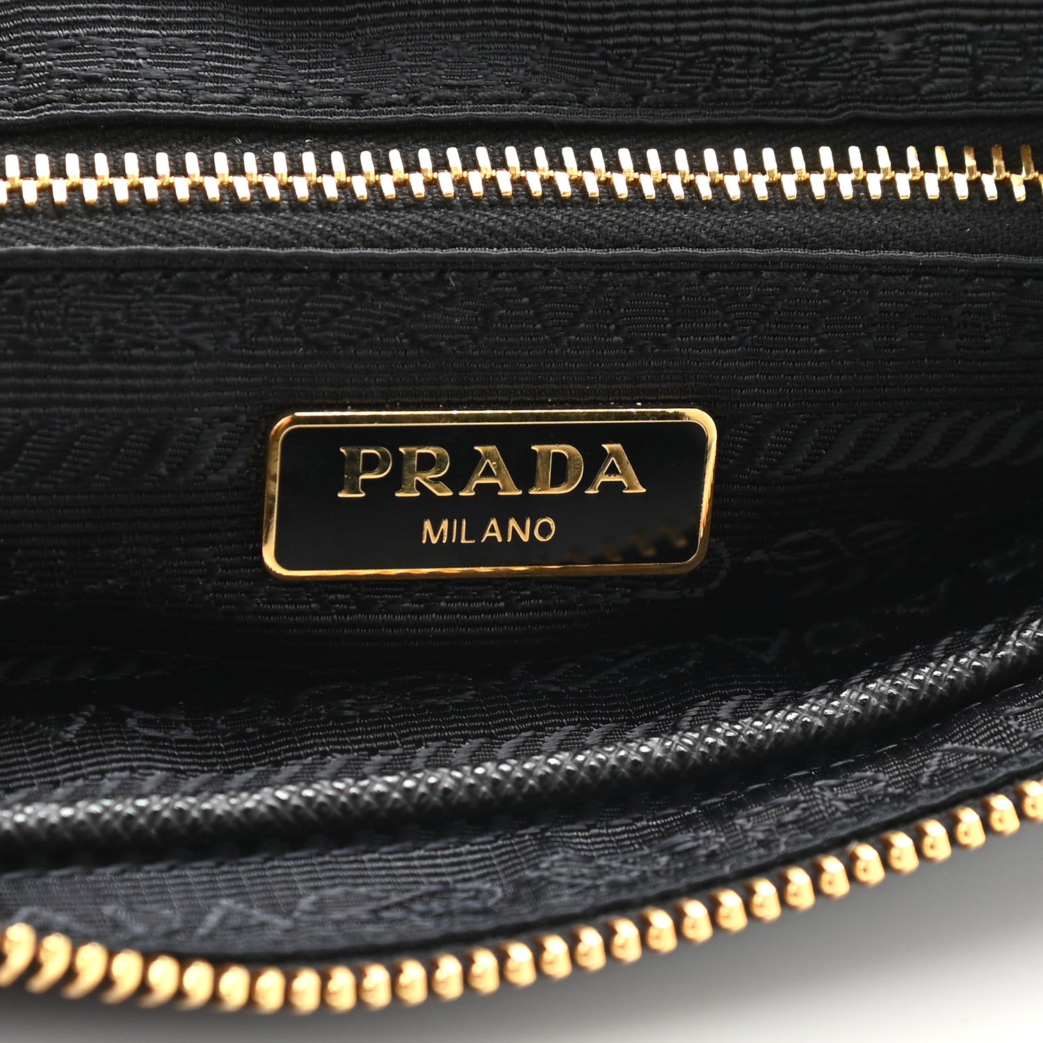 Prada Tessuto Nylon Saffiano Crossbody Bag Black 6 of 9