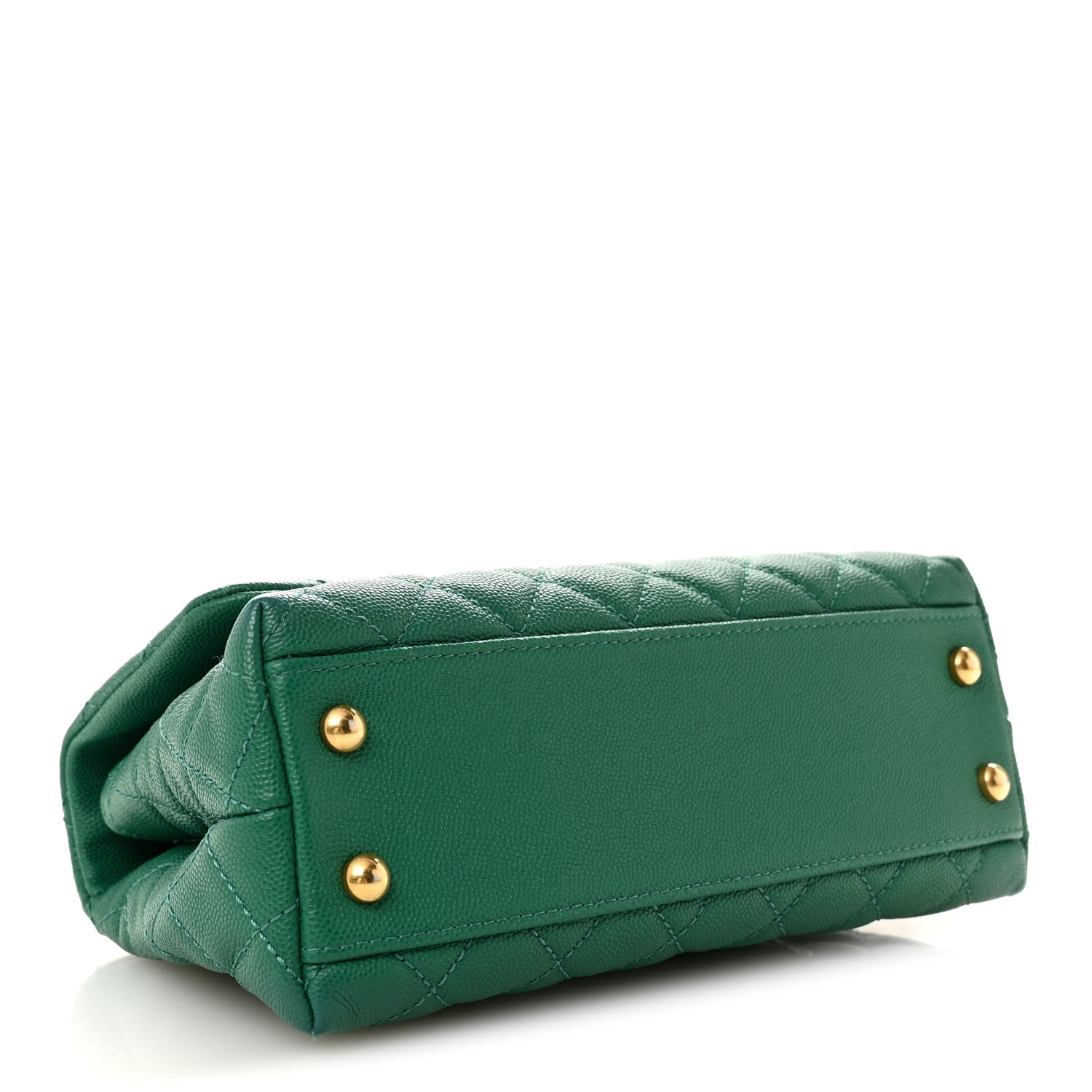 Chanel Caviar Quilted Mini Coco Handle Flap Green 4 of 13