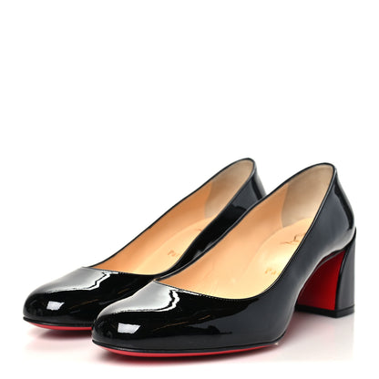 Christian Louboutin Patent Calfskin Miss Sab 55 Pumps 38 Black 4 of 9
