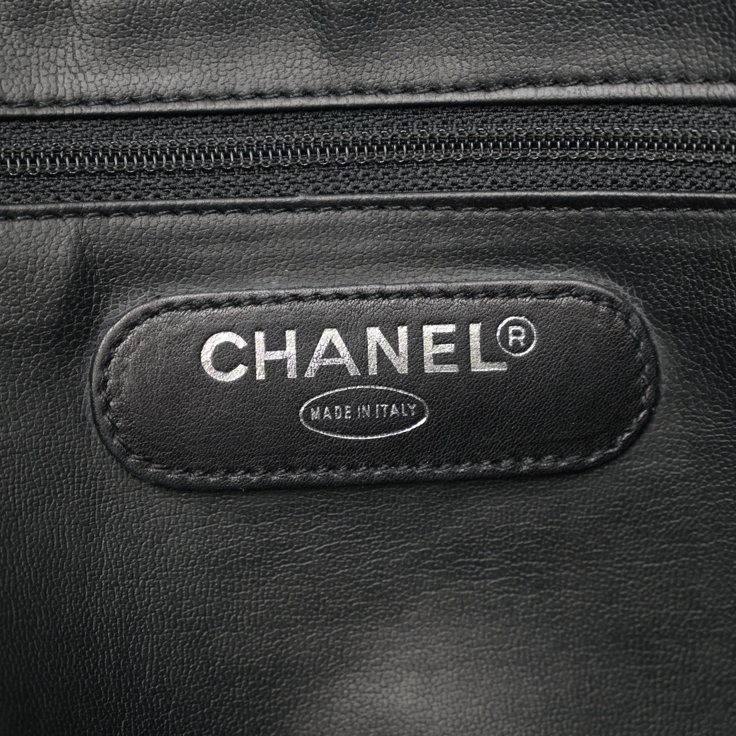 Chanel Calfskin Stitched XL Weekender Black 7 of 15