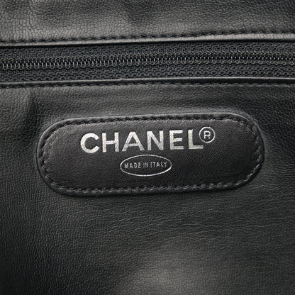 Chanel Calfskin Stitched XL Weekender Black 7 of 15