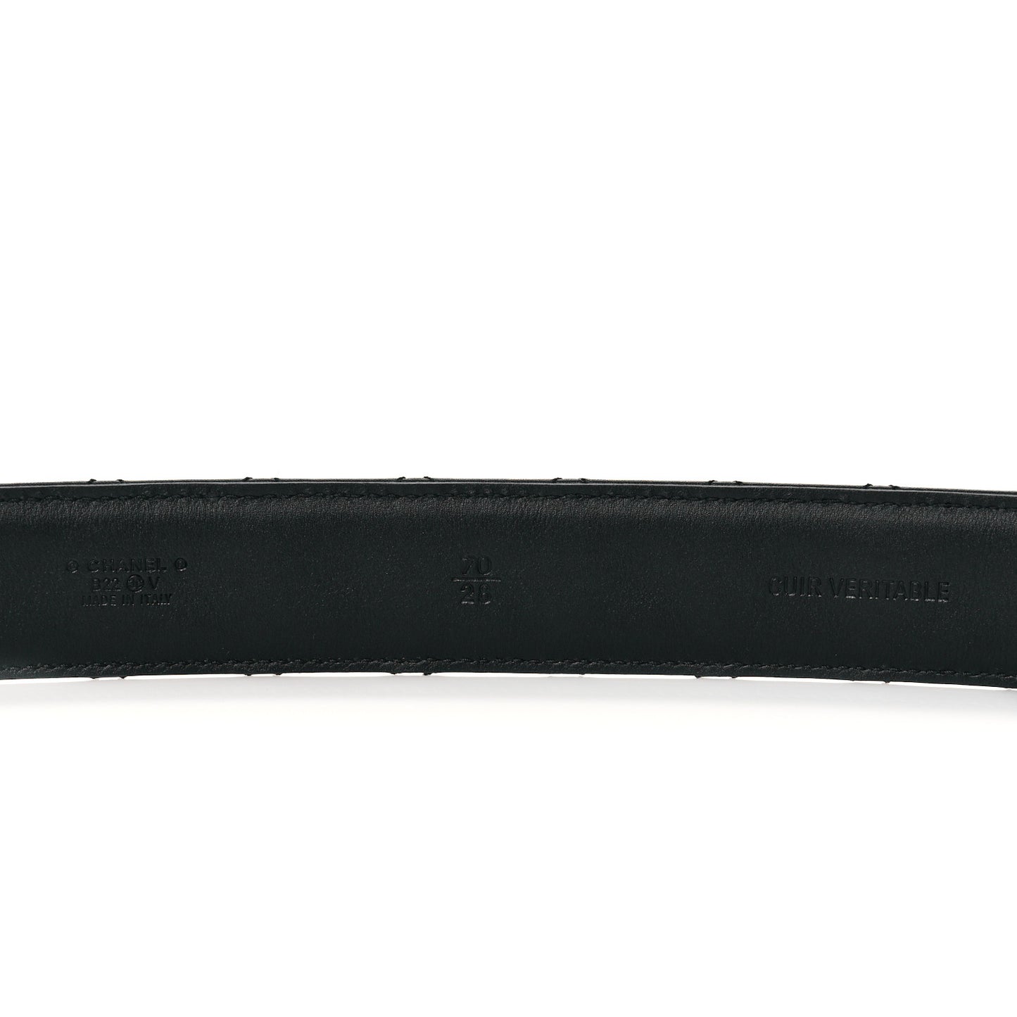 Calfskin Quilted CC Chain Belt 70 28 Black