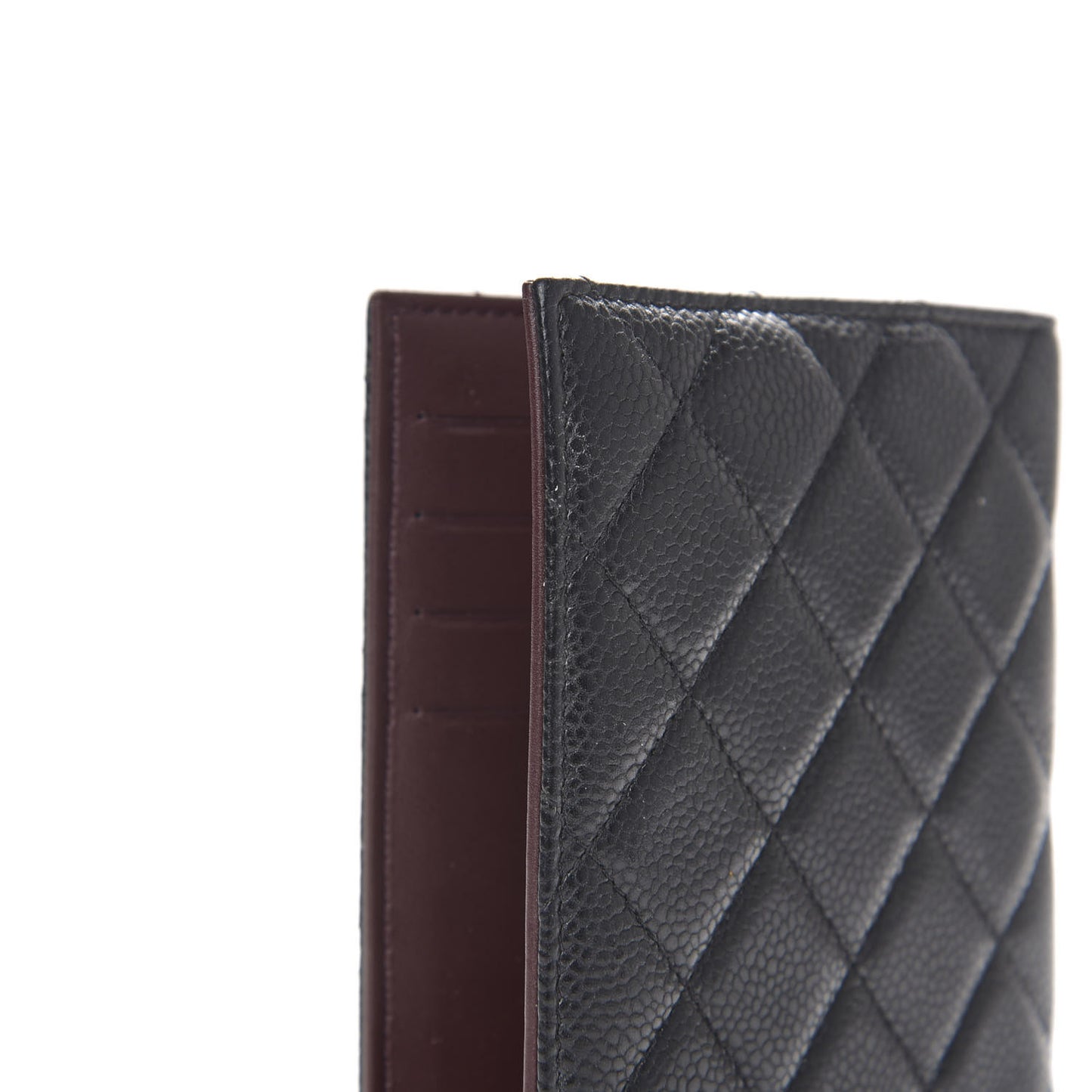 Caviar Quilted Passport Holder Black