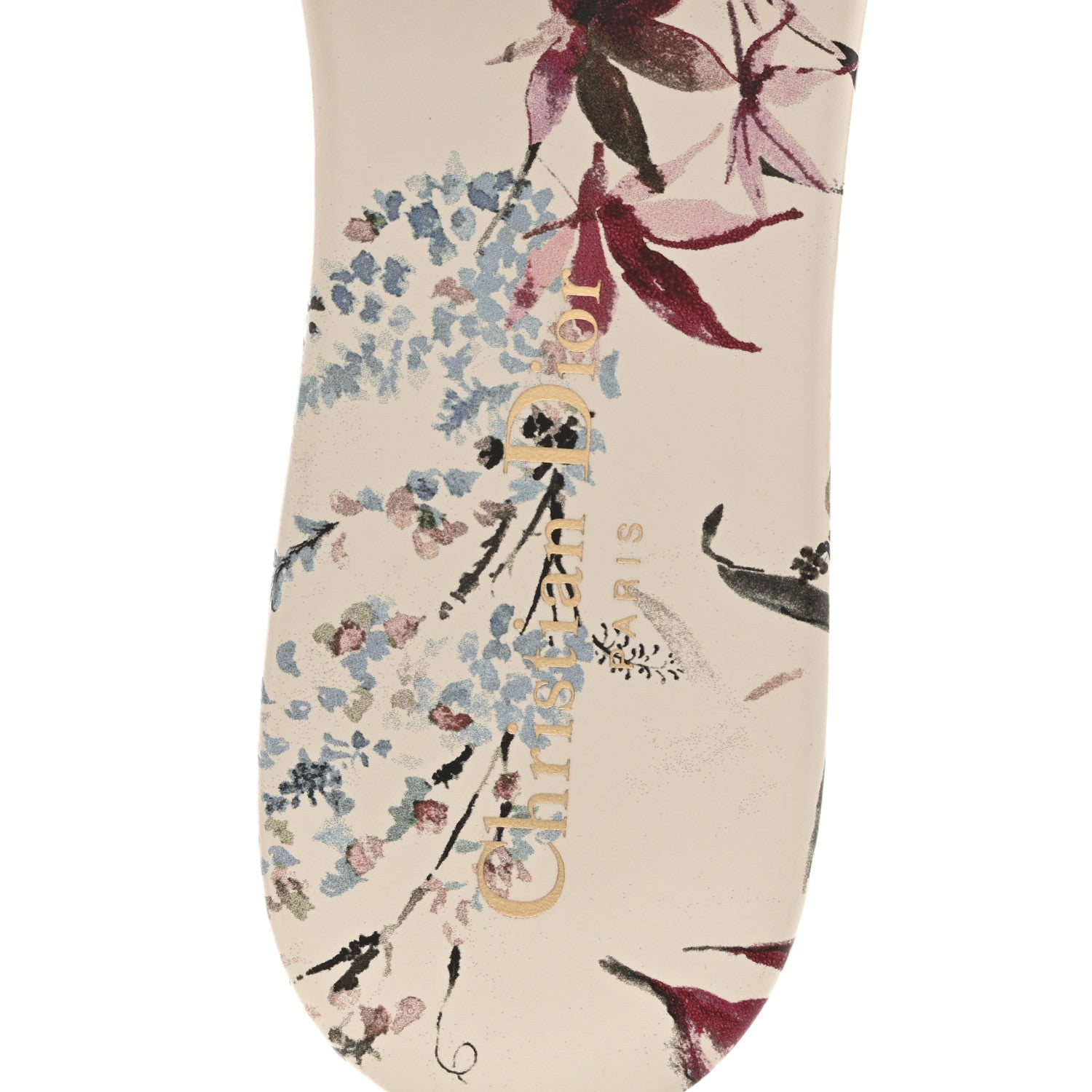 Christian Dior Canvas Millefiori Embroidered Dway Flat Slide Sandals 37 Nude White 7 of 10