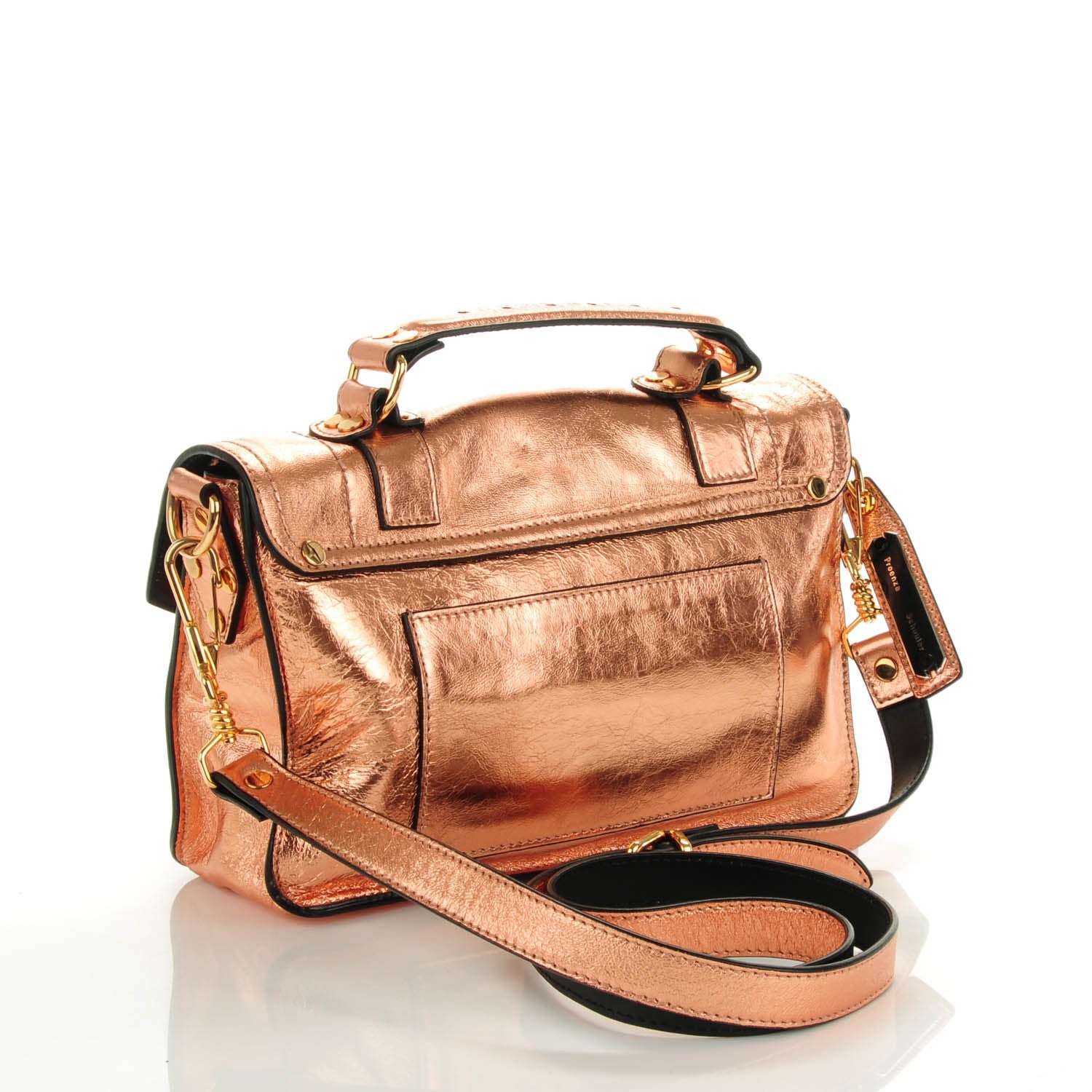 Proenza Schouler Metallic Lambskin Tiny PS1 Satchel Copper 3 of 8