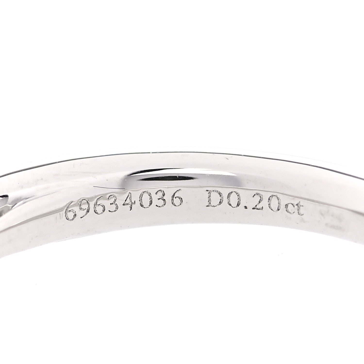 Tiffany Platinum Diamond .20ct Round Brilliant Harmony Engagement Ring 45 3.25 5 of 6