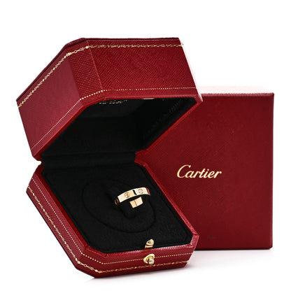 Cartier 18K Yellow Gold Diamond 4mm LOVE Wedding Band Ring 53 6.5 5 of 5