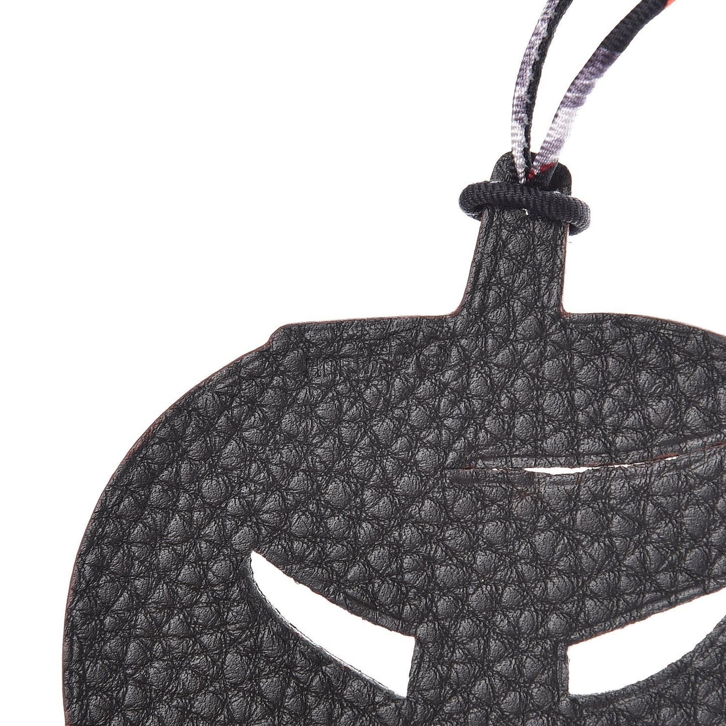 Epsom Togo Petit H Pumpkin Bag Charm Orange Black