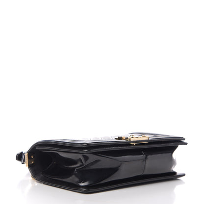 Chanel Glazed Calfskin Quilted New Medium Boy Flap Black 3 of 10