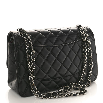 Chanel Lambskin Quilted Jumbo Double Flap Black 3 of 13