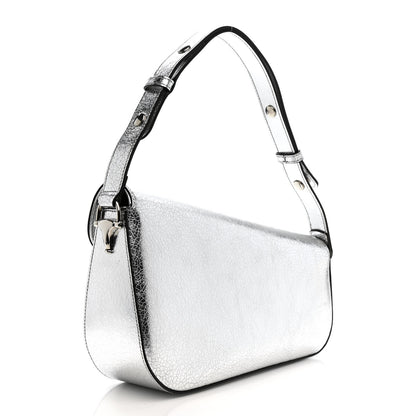 Gucci Metallic Demetra Small Horsebit 1955 Asymmetric Shoulder Bag Silver 3 of 10
