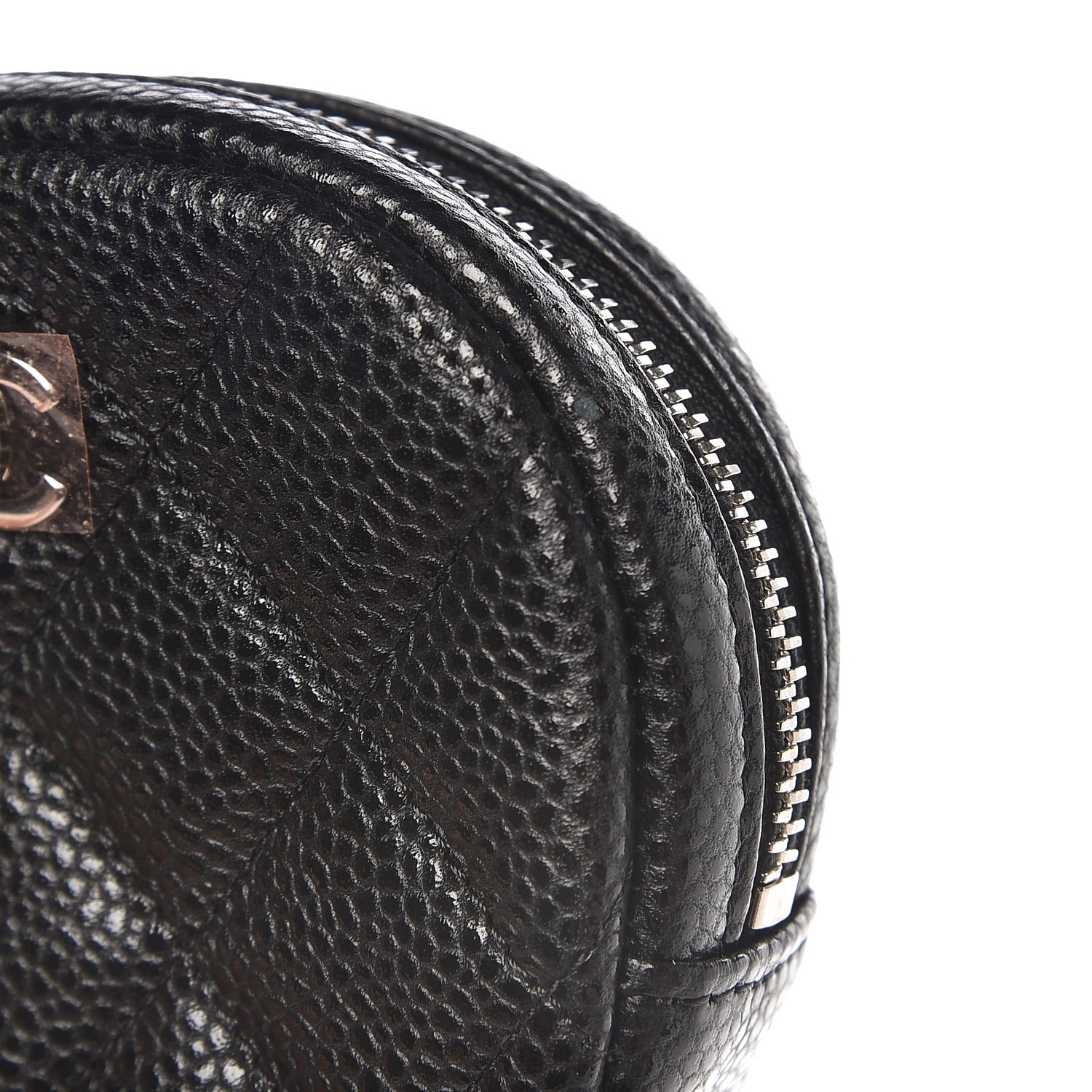 Chanel Caviar Quilted Zip Around Classic Coin Purse Black 8 of 9