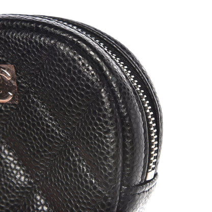 Chanel Caviar Quilted Zip Around Classic Coin Purse Black 8 of 9