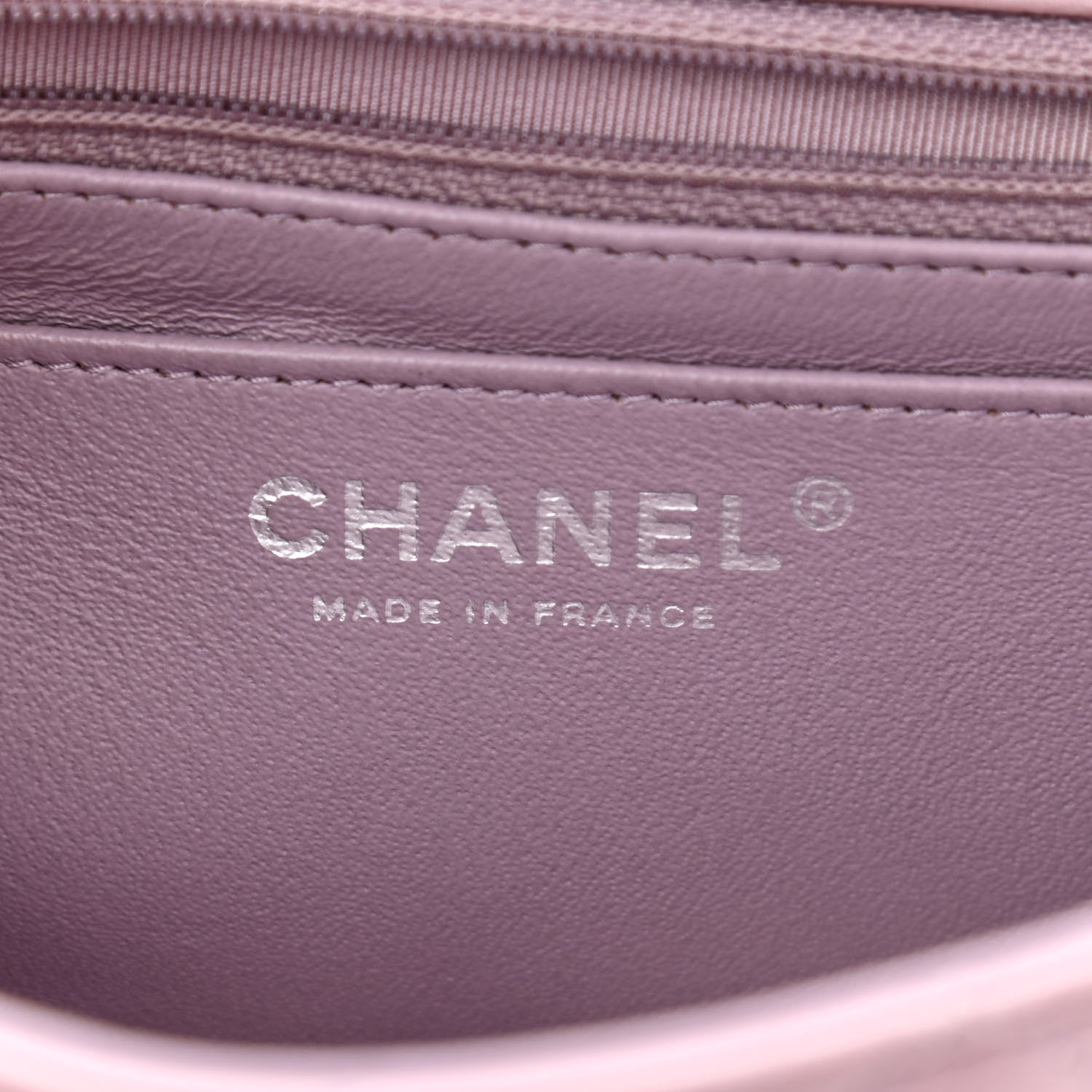 Chanel Lambskin Quilted Mini Rectangular Flap Light Purple 6 of 10