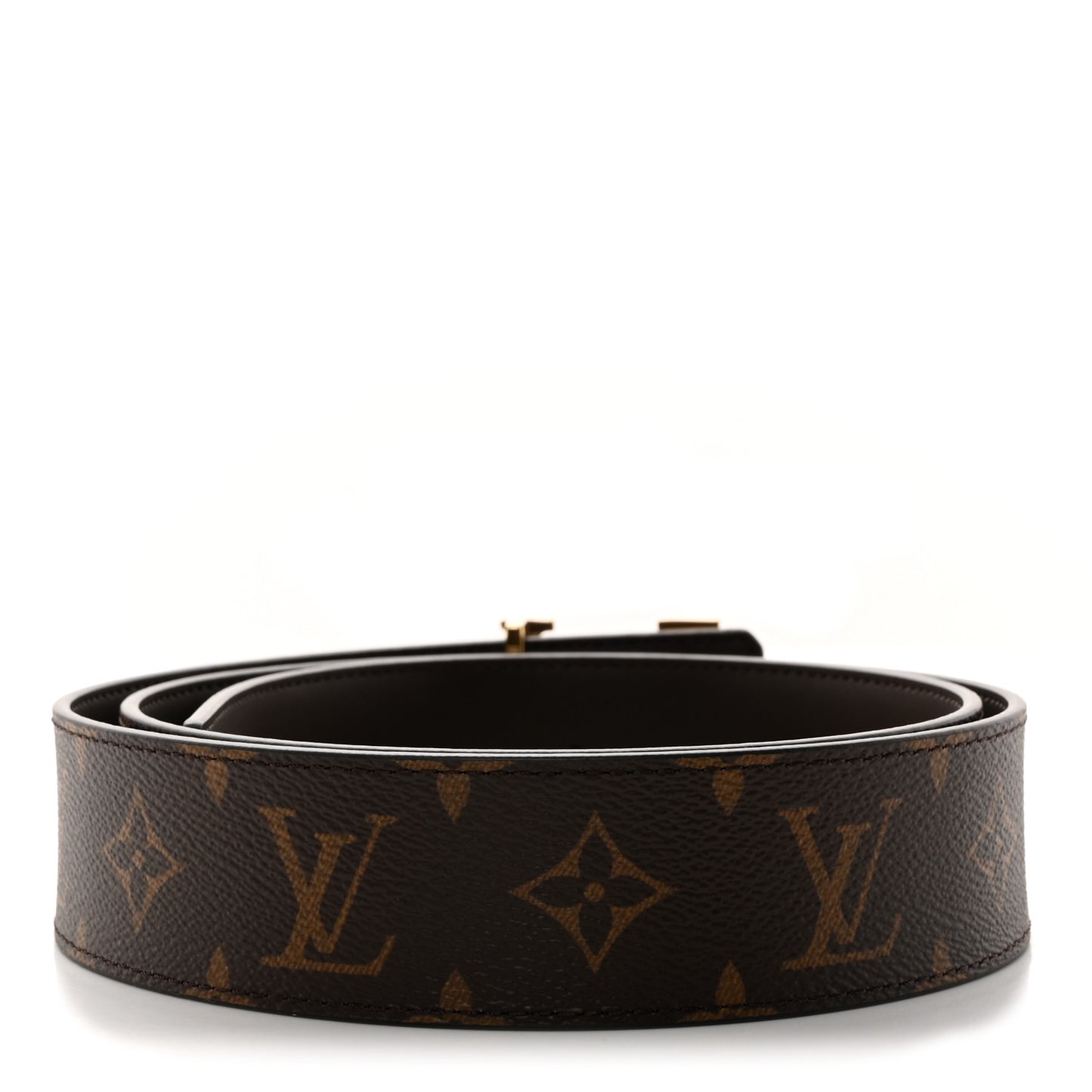 Calfskin Monogram 40mm LV Initiales Reversible Belt 100 40 Brown