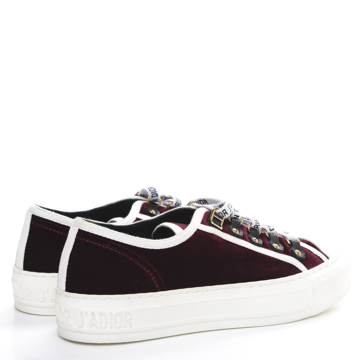 Velvet Walk'N'Dior Low Top Sneakers 37.5 Deep Amaranth