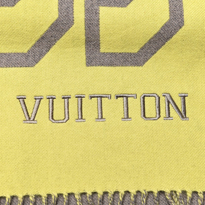 Louis Vuitton Wool Cashmere Fluo Louis City Scarf Yellow Gris 5 of 5
