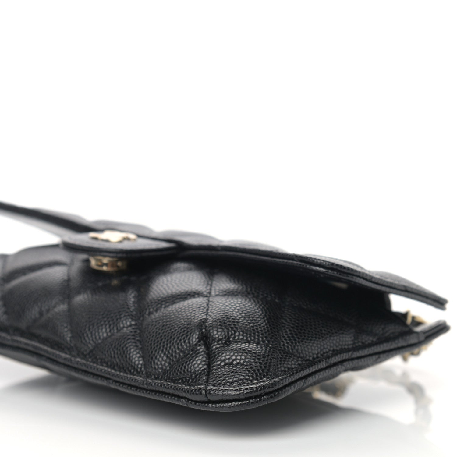 Chanel Caviar Fabric Quilted Foldable Tote With Chain Black Multicolor 15 of 15
