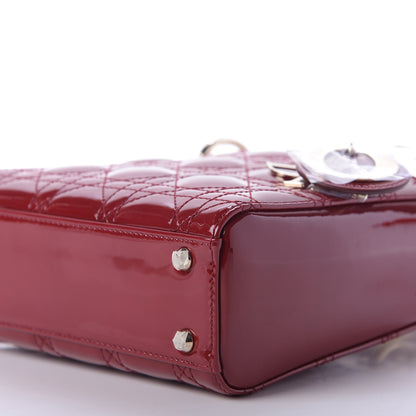 Christian Dior Patent Cannage Mini Lady Dior Red 7 of 9