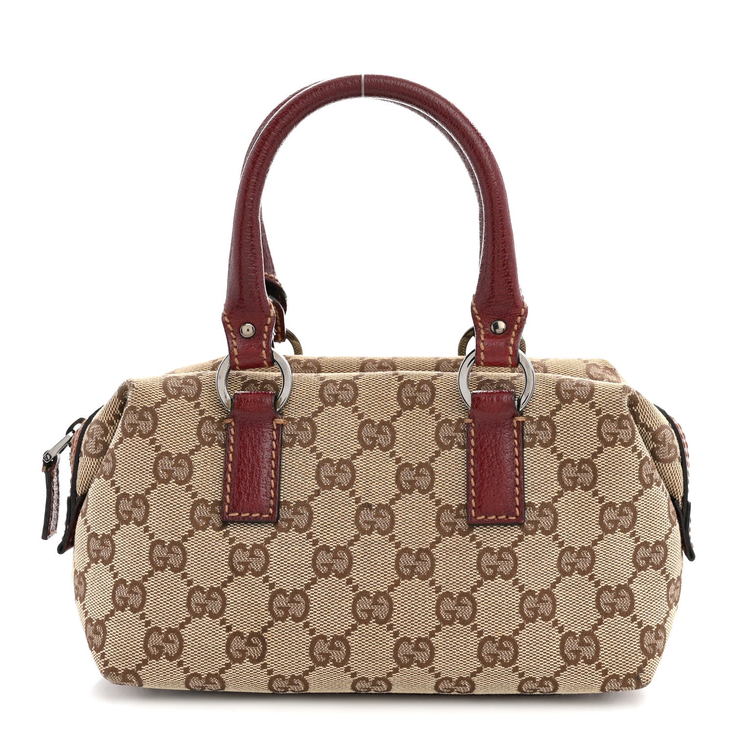 Gucci Monogram Mini Boston Handbag Red 1 of 12