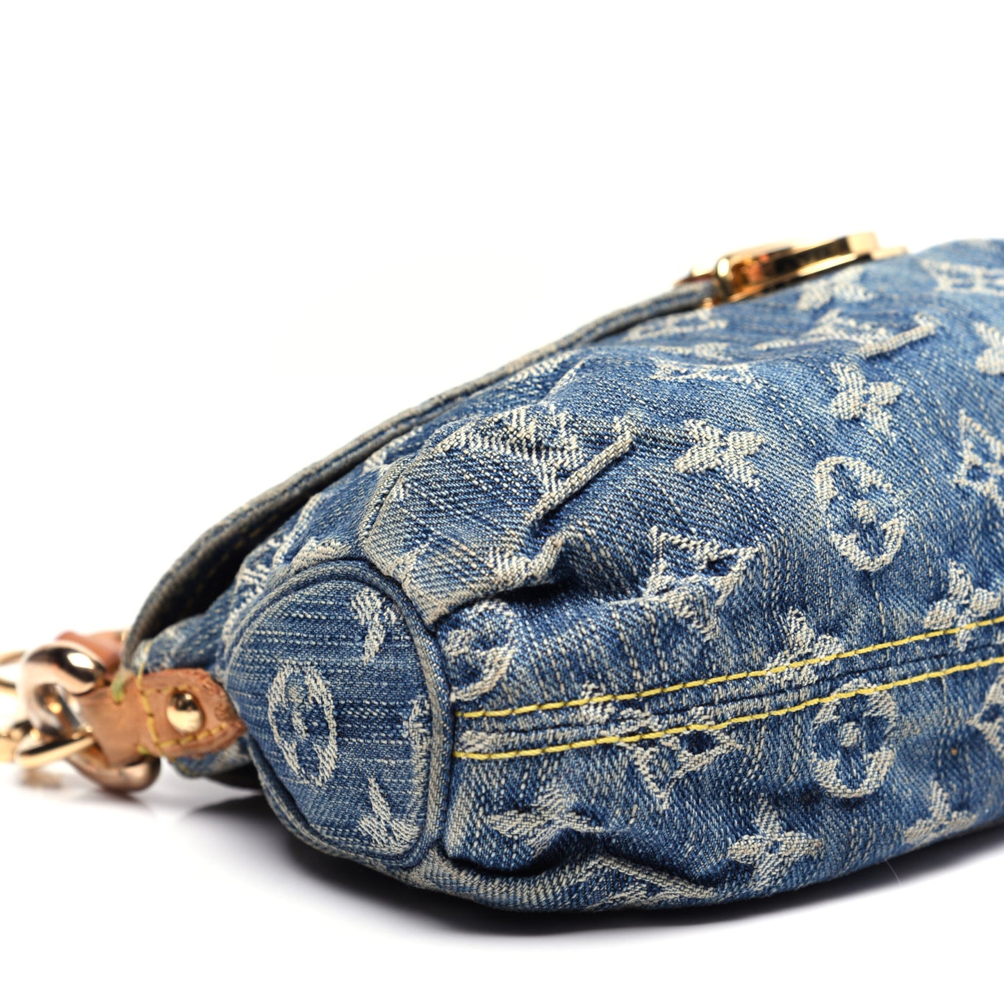 Monogram Denim Mini Pleaty Blue