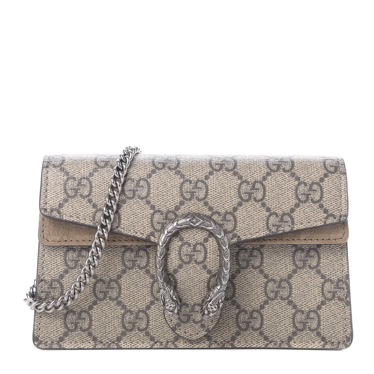 GG Supreme Monogram Super Mini Dionysus Shoulder Bag Taupe