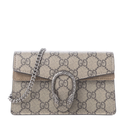 Gucci GG Supreme Monogram Super Mini Dionysus Shoulder Bag Taupe 1 of 9