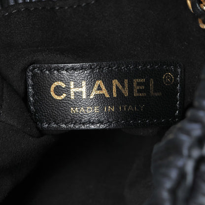 Chanel Iridescent Crumpled Calfskin Small Coco Pleats Backpack Navy 5 of 7