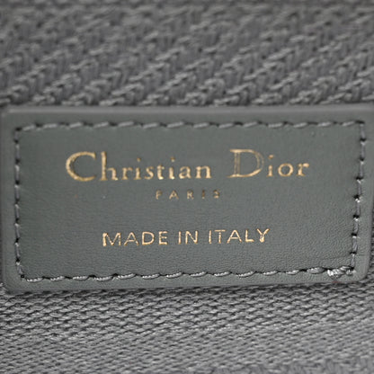 Christian Dior CHRISTIAN DIOR Canvas Embroidered Cannage Medium Lady D-Lite Gray 6 of 12