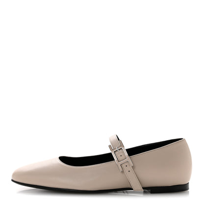 Hermes Goatskin Jane Ballet Flats 36.5 Beige Nomade 1 of 10