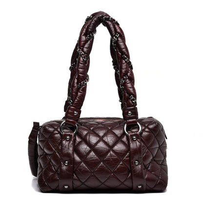 Chanel Distressed Lambskin Small Lady Braid Tote Brown 1 of 11