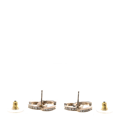 Chanel Metal Baguette Crystal CC Earrings Gold 3 of 5