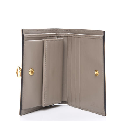 Fendi Vitello Liberty Vitello Century Bi-Color By The Way Compact Bi-Fold Wallet English Rose Tortora 4 of 6