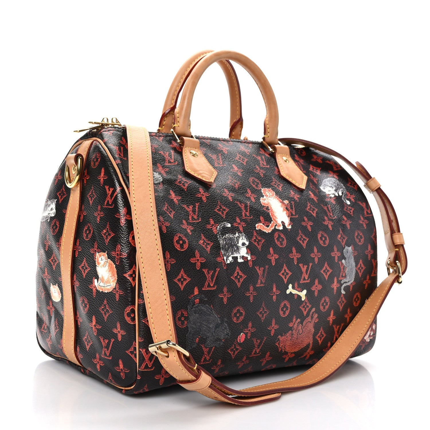 Louis Vuitton Catogram Speedy Bandouliere 30 Marron 3 of 11