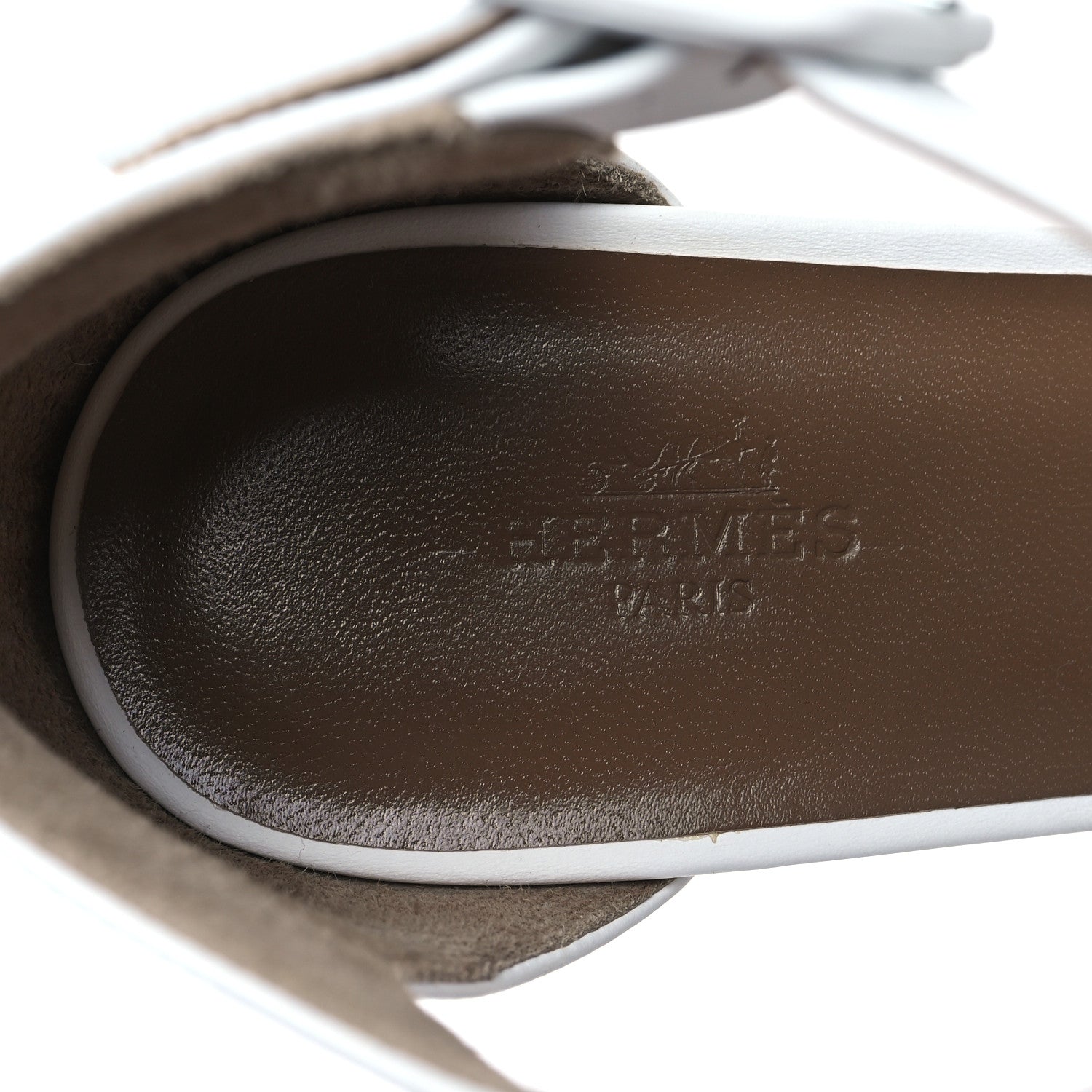 Hermes Goatskin Elda Espadrille Wedge Sandals 39 White 7 of 8