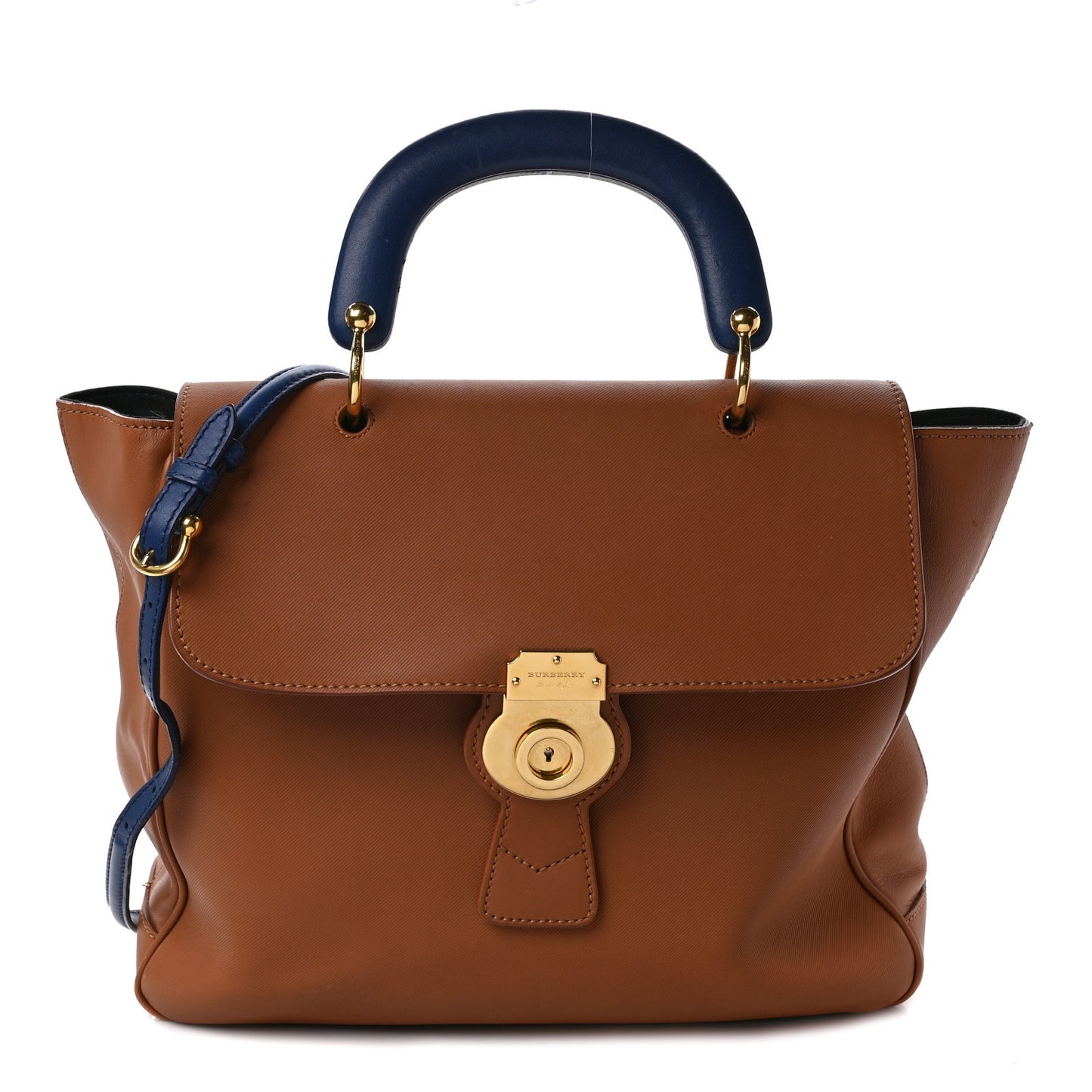 Trench Calfskin DK88 Top Handle Bag Bright Toffee